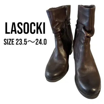 LASOCKI 라소키 숏부츠 브라운 23.5 24.0 브라운