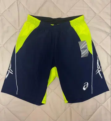 ASICS 축구용 숏팬츠 네이비/라임