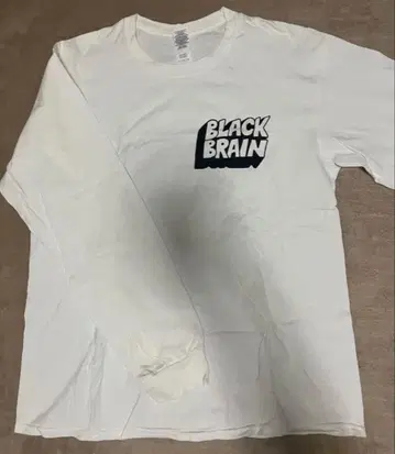 GILDAN BLACK BRAIN 로고 긴팔 티셔츠 L