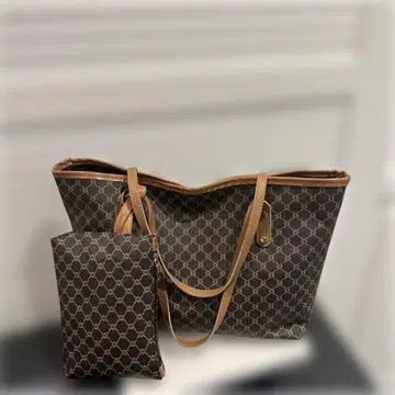 여성용 대용량 토트백 고정 스트랩 & 골드 톤 하드웨어