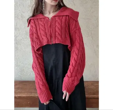 dazzlin 빅 컬러 케이블 ZIP 가디건