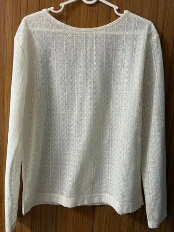 화이트 레이스 긴팔 셔츠