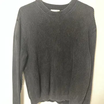 ZARA 다크 그레이 리브 니트