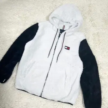 타미힐피거 지퍼 후드티 보아 플리스 L 사이즈