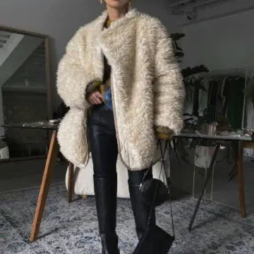 인기 Ameri VINTAGE BOA COAT 여유롭게 착용