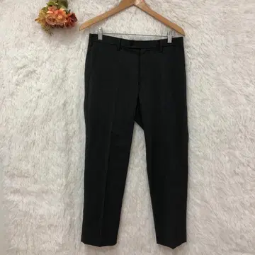 유니클로 슬랙스 팬츠 [ S ] 센터 프레스 스키니 회사 학교 그레이