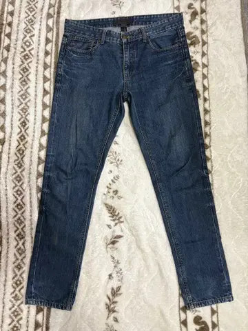 21MEN 스트레이트 데님 다크 블루 34인치