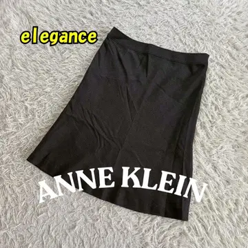 ANNE KLEIN 블랙 타이트 플레어 스커트