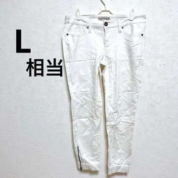 GUESS 화이트 스키니 팬츠 [L] 상당 캐주얼 오샤레