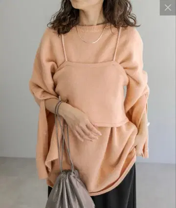 mystic 뷔스티에 세트 니트 풀오버 스웨터 SET 아이템 핑크