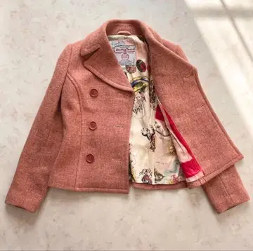 Paul Smith Harris Tweed 더블 브레스트 P 코트 울