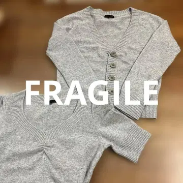 FRAGILE 그레이 캐시미어 앙상블 니트