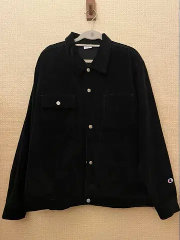 Champion 블랙 코듀로이 자켓