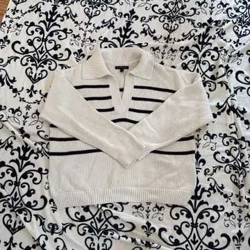 BANANA REPUBLIC 스트라이프 폴로 스웨터 L