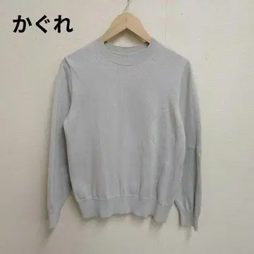 W591 카구레 코튼 실크 크루넥 니트