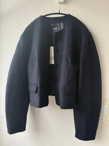 ZARA 택 포함 미사용 새상품 노카라 자켓 M 블랙