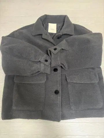 studio CLIP 그레이 울 피코트