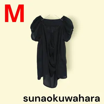 sunaokuwahara 스나오쿠와하라 시어 퍼프 슬리브 블라우스 블랙