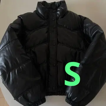 ZARA 가죽 다운 자켓 숏 기장