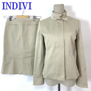 인디비 셋업 자켓 스커트 수트 베이지 38 C4860