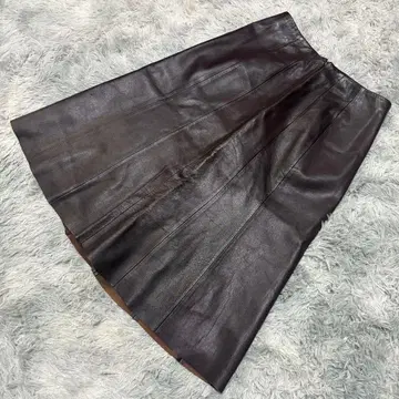 [ Lois CRAYON ] 다크 브라운 가죽 타이트 스커트 로이스크레용