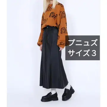 PUNYUS 인조 가죽 머메이드 스커트