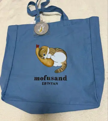 시마무라 모프 샌드 거울 포함 토트백 에비냥 블루