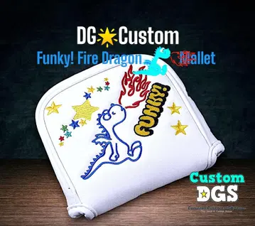 특별 할인! Funky! 파이어 드래곤 화이트 스퀘어 말렛 커버
