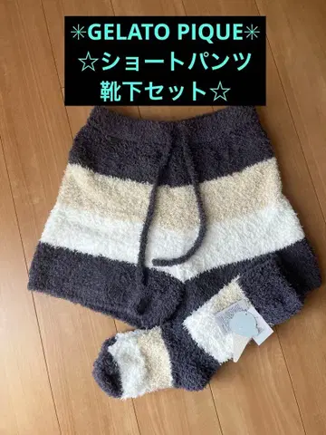 gelato pique 보아 소재 룸웨어 숏팬츠 양말 세트