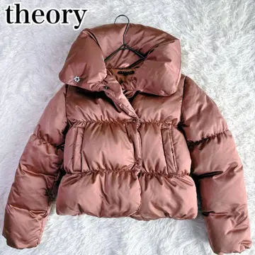 theory 띠어리 다운 자켓 짧은 기장 로즈 핑크 광택