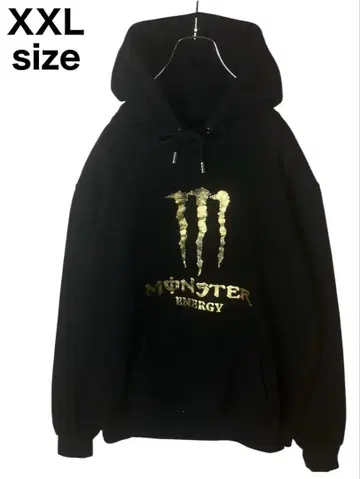 몬스터 에너지 빅 로고 후드 맨투맨 블랙 x 골드 XXL 사이즈