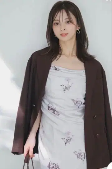 브라운 테일러드 자켓 더블 버튼 스나이델