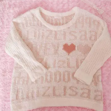 리즈리사 아이보리 니트 스웨터 헤이세이 히메 갸루 히메 스타일 y2k