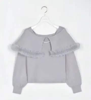 에블린 evelyn 퍼 케이프 니트