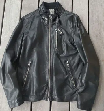 라이더 자켓 블랙 가죽 L