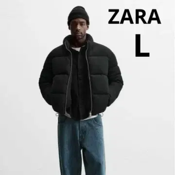 ZARA 리브 트리밍 퀼팅 자켓 L