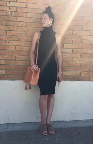 GIUGIU 블랙 nonna mini dress