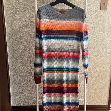 MISSONI 스트라이프 니트 원피스 긴팔