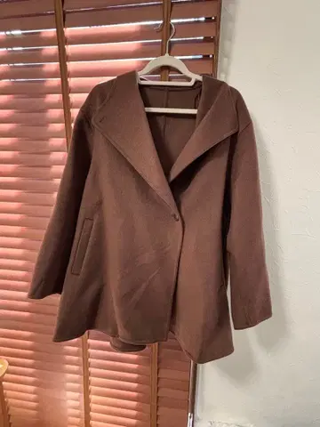 UNIQLO 더블 페이스 숏코트 브라운 XL