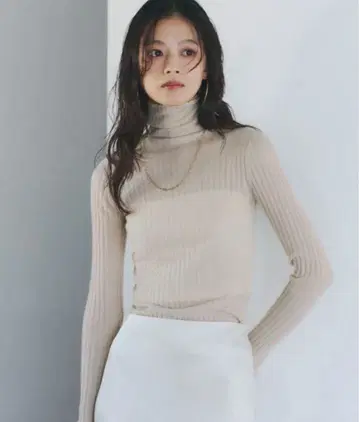 [ 미개봉 새상품 ] anuans 캐시미어 100 시어 터틀넥 풀오버