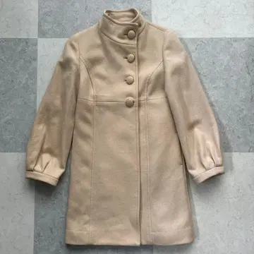 anysis 베이지 울 코트 하이넥 골드 버튼 사이즈 2