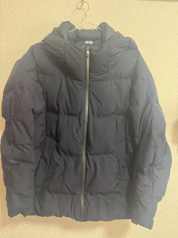 UNIQLO 후드 부착 다운 자켓 M 네이비