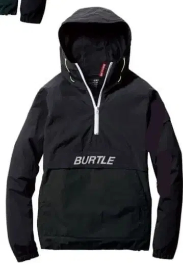BURTLE 블랙 풀오버 나일론 자켓