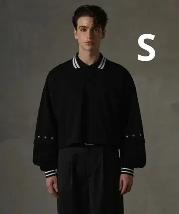 [GRANCY] 지퍼 레이어드 와이드 숏 피케 셔츠 s 사이즈