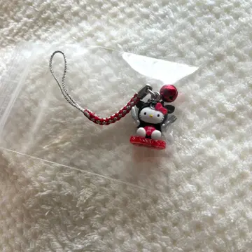 레어 미사용 고베 한정 키티 참 일본 삼명우 족쇄 스트랩