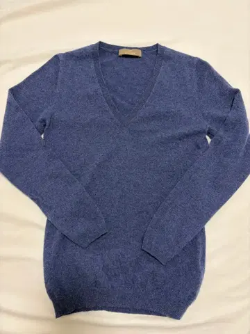 cruciani 크루치아니 40 캐시미어 V넥 스웨터 블루