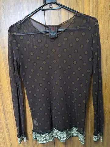 JEAN PAUL GAULTIER CLASSIQUE 도트 무늬 긴팔 셔츠