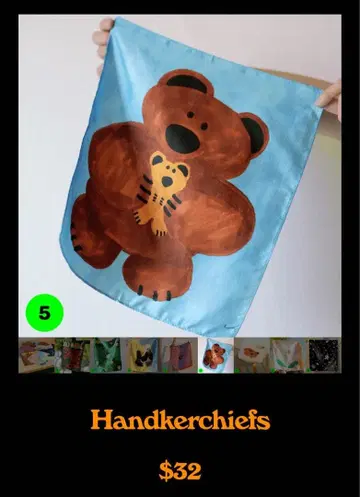 다이스케 콘도 손수건 곰