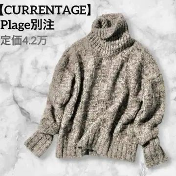 CURRENTAGE 카렌티지 BASKET 터틀넥 스웨터 plage