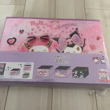[ 하자품 ] 시마무라 수납 박스 3세트 마이멜로디 쿠로미